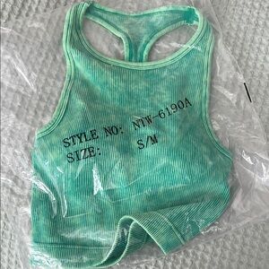 Zenana Green Ribbed Tank Top